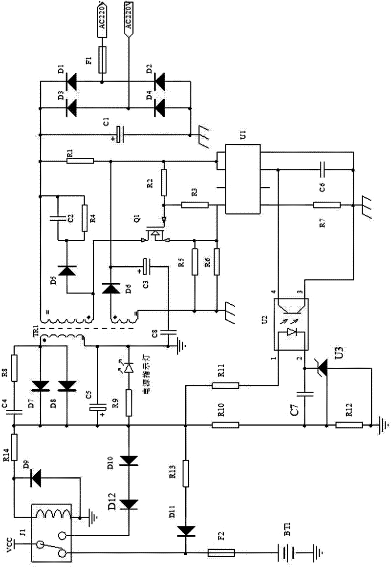 A fan control circuit for prolonging the life of fan DC carbon brush motor