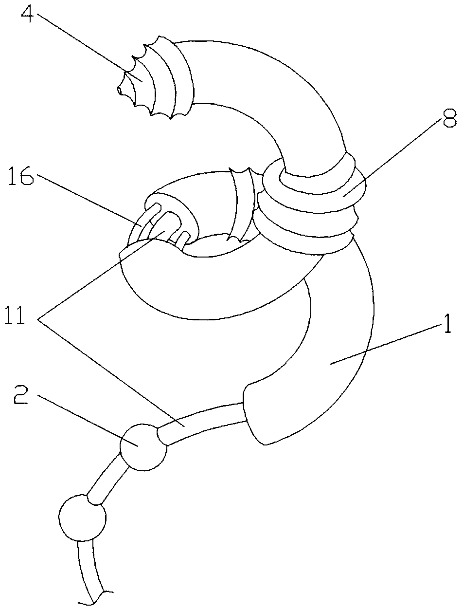 A spiral blasting deicing device for transmission lines