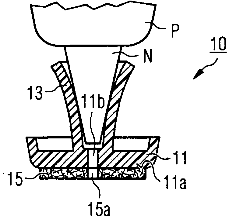 Applicator head, hand-held application unit, application device and method for producing solar thermal or photovoltaic module