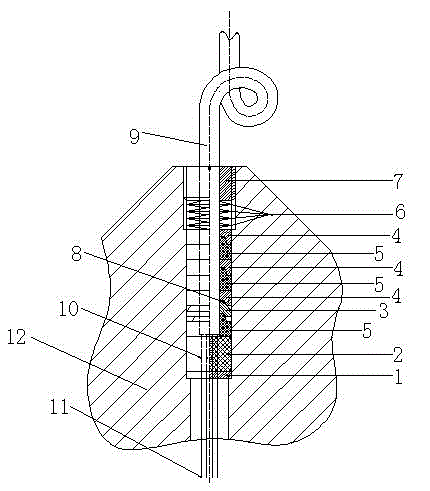 Sealing structure for cable outgoing hole of electric device