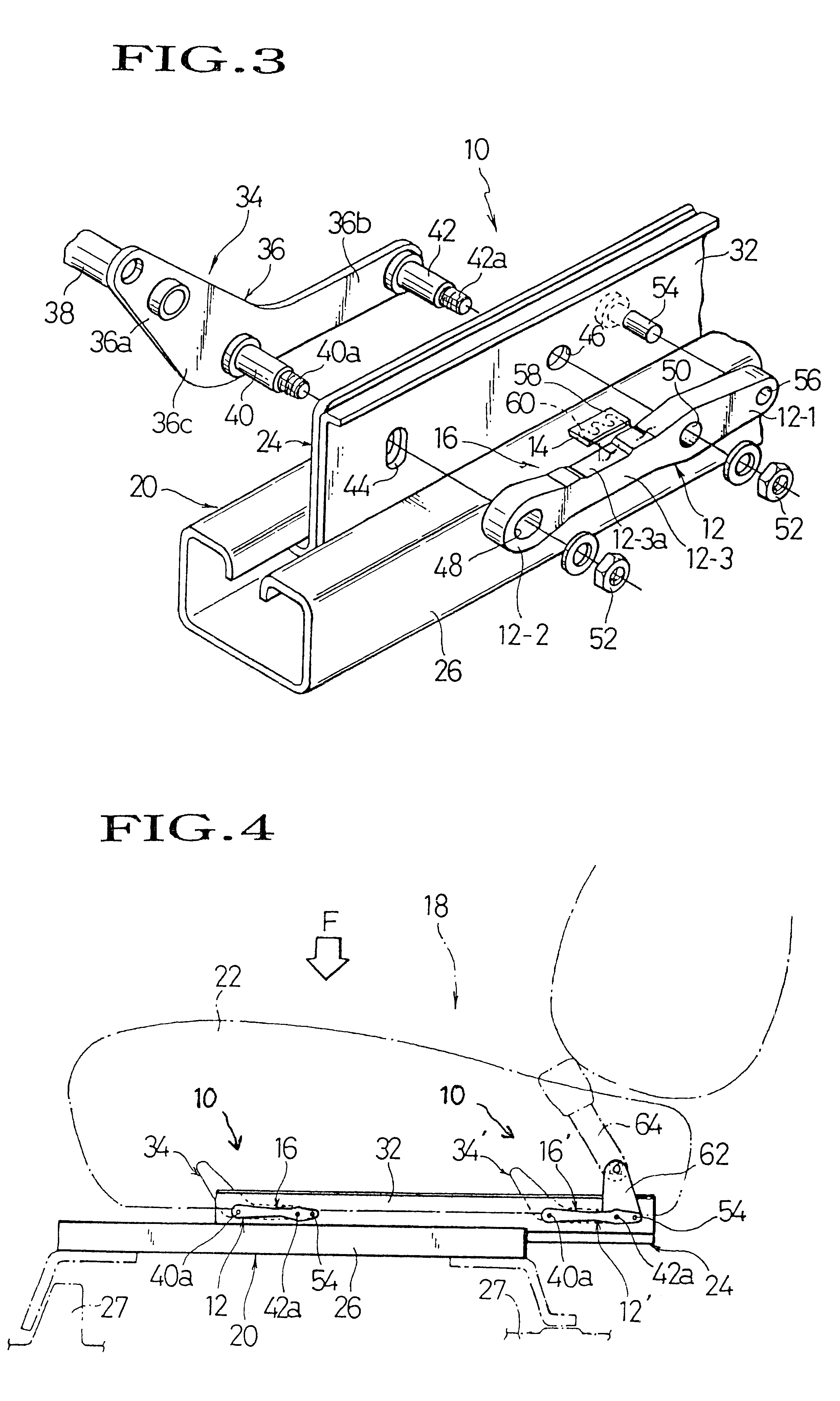 Load detection structure for vehicle seat