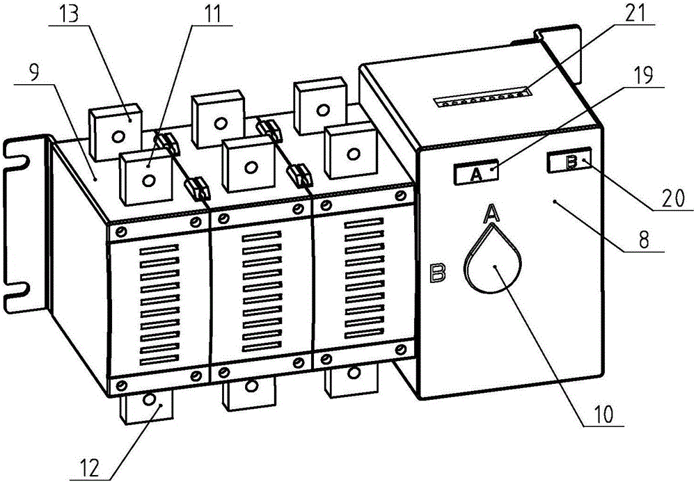 Design method for dual-power electric change-over switch