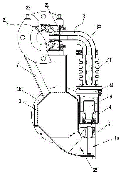 Air inlet structure for dual-fuel engine