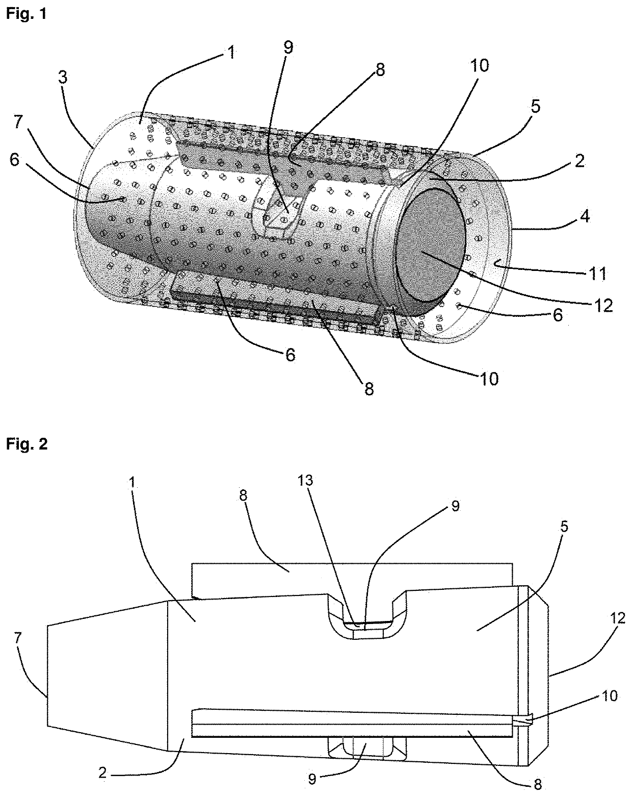 Cutting device; separator; method for separating food components by means of a separator