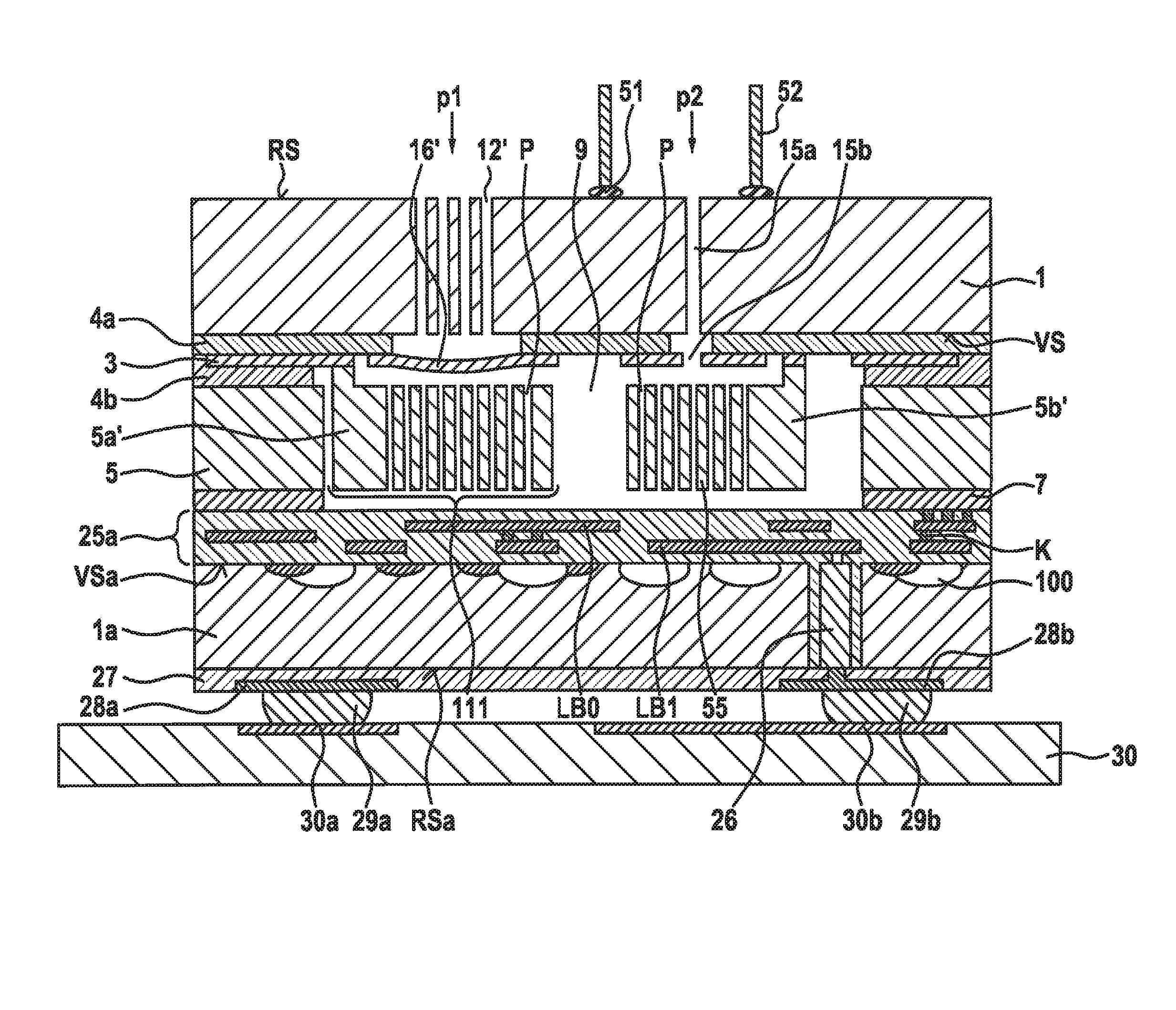 Micromechanical pressure sensor device and corresponding manufacturing method