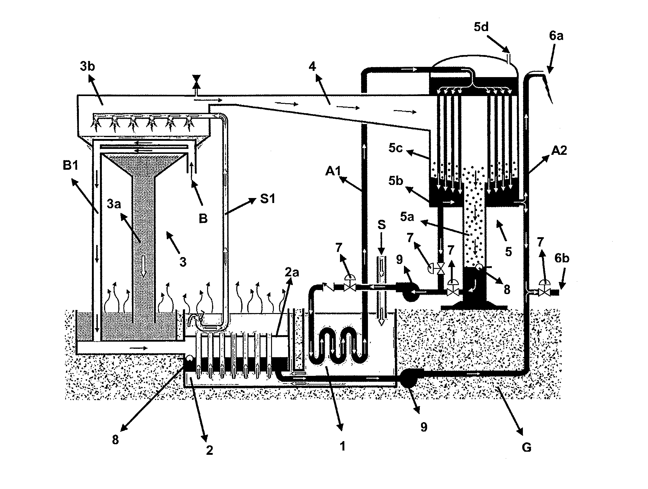 Steam condensation and water distillation system