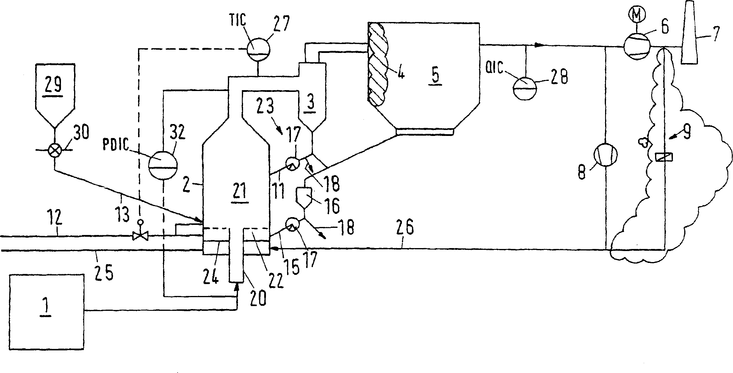 Method and plant for removing gaseous pollutants from exhaust gases