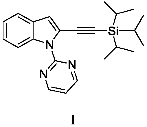 A method for synthesizing 2-triisopropylsilylethynylindole compounds