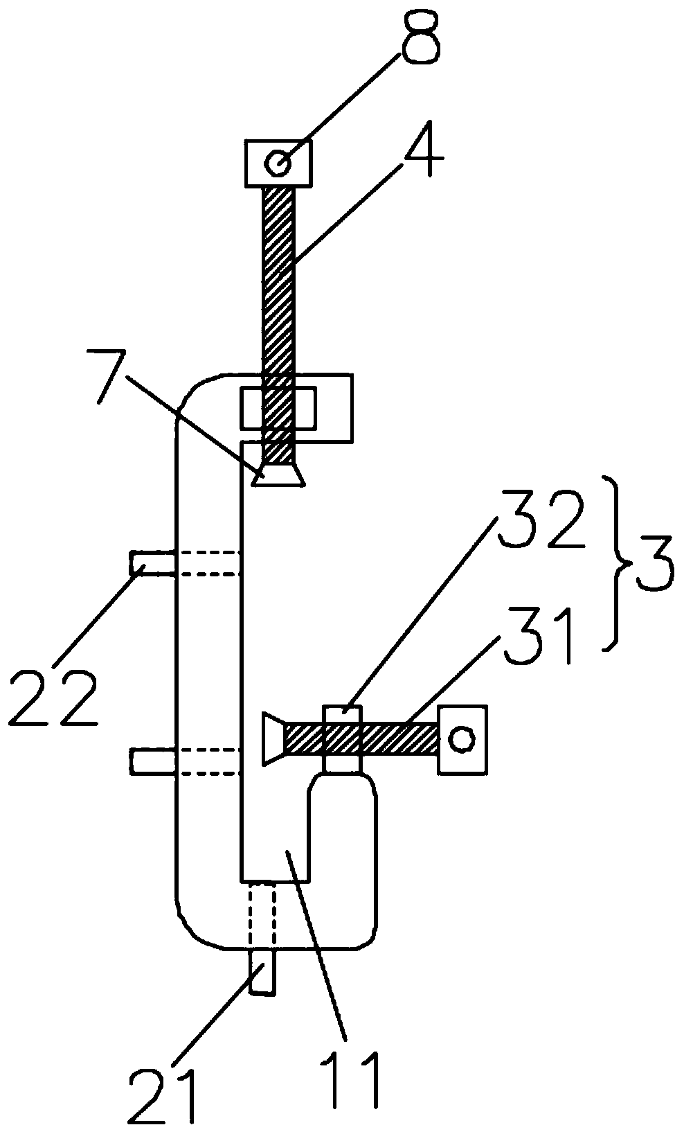 Auxiliary tool for section connection in ship hull construction