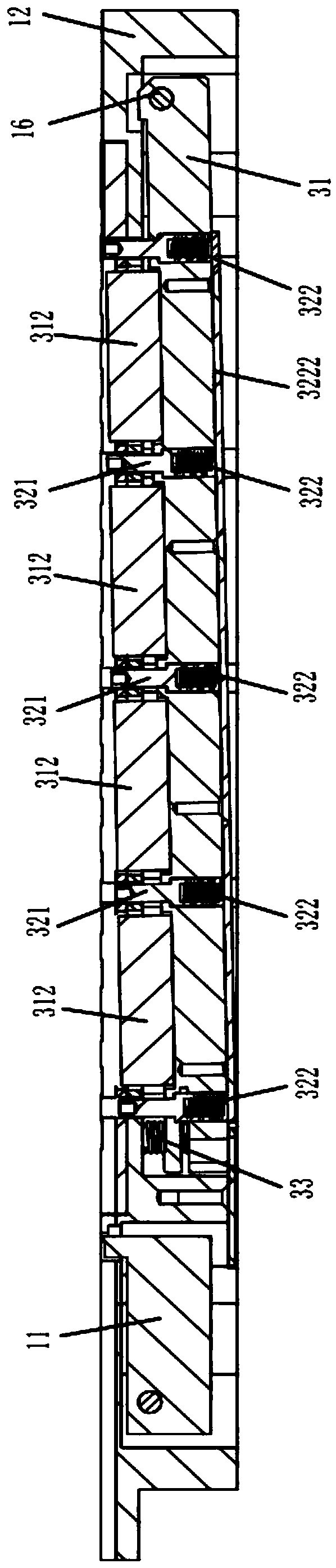 Crystalline silicon battery ribbon welding positioning device and positioning method, and stringer