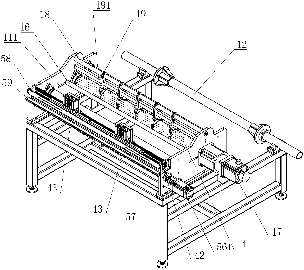 Conveying device of tufting embroidering machine