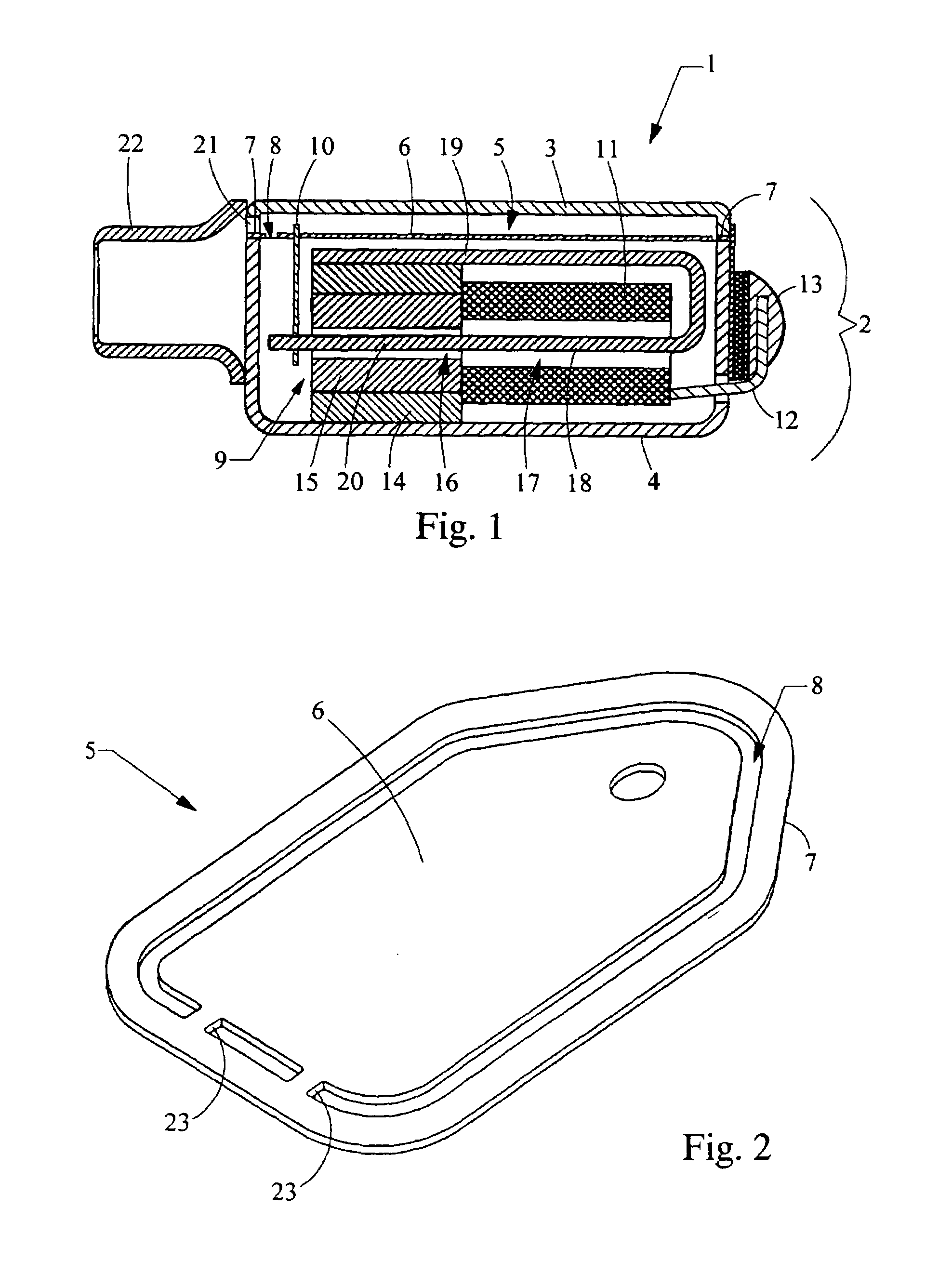 Electroacoustic transducer with a diaphragm, and method for fixing a diaphragm in such transducer
