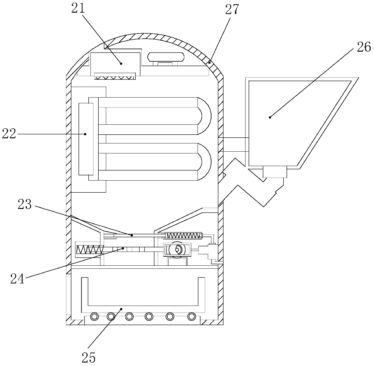 Intelligent biomass furnace capable of automatically adjusting temperature