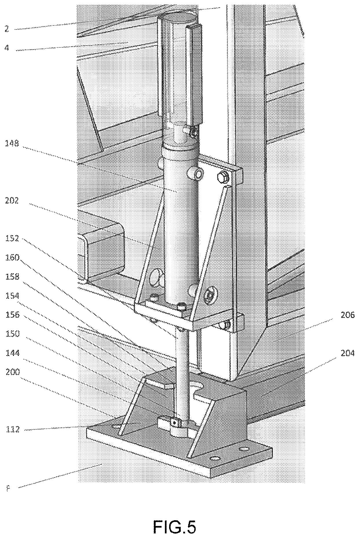 Floor locking device for a wind turbine blade mould