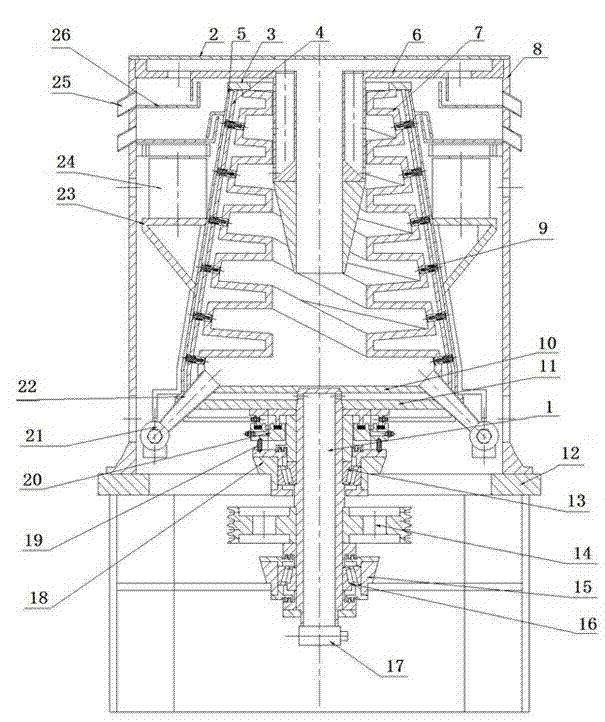 Boiling type concentrating machine