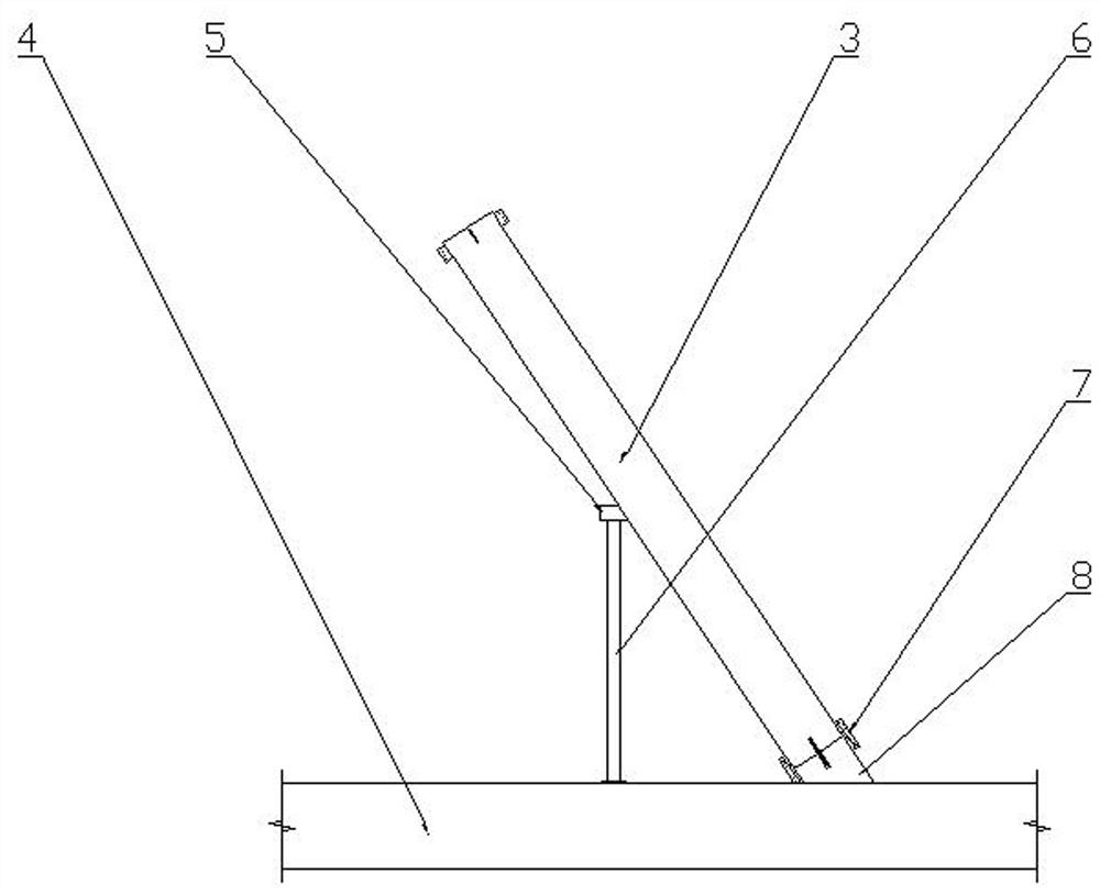 Installation method for oblique crossing steel pipe and grid column type outer frame barrel body structure