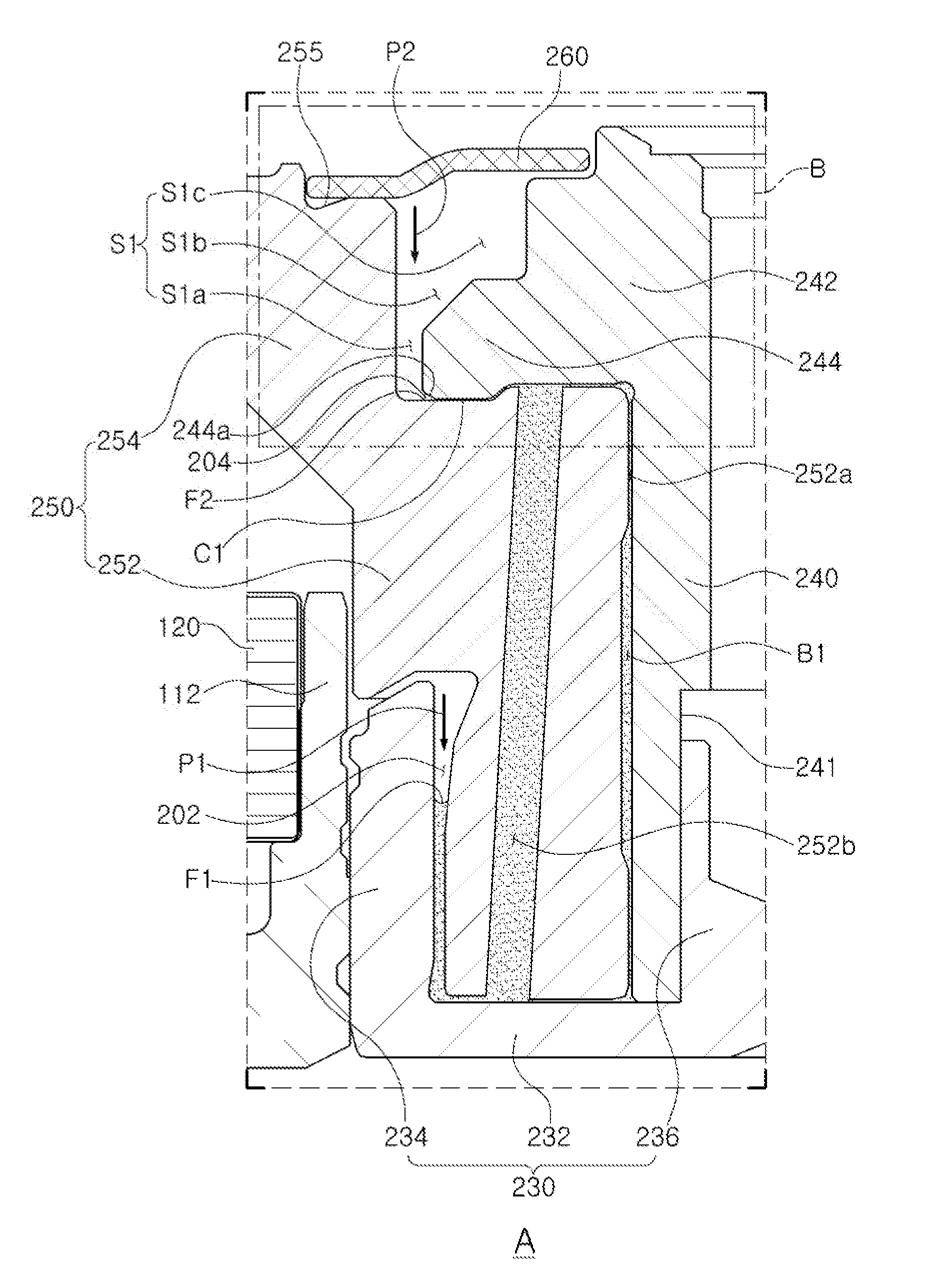 Hydrodynamic bearing device, spindle motor having the same, and recording disk driving device