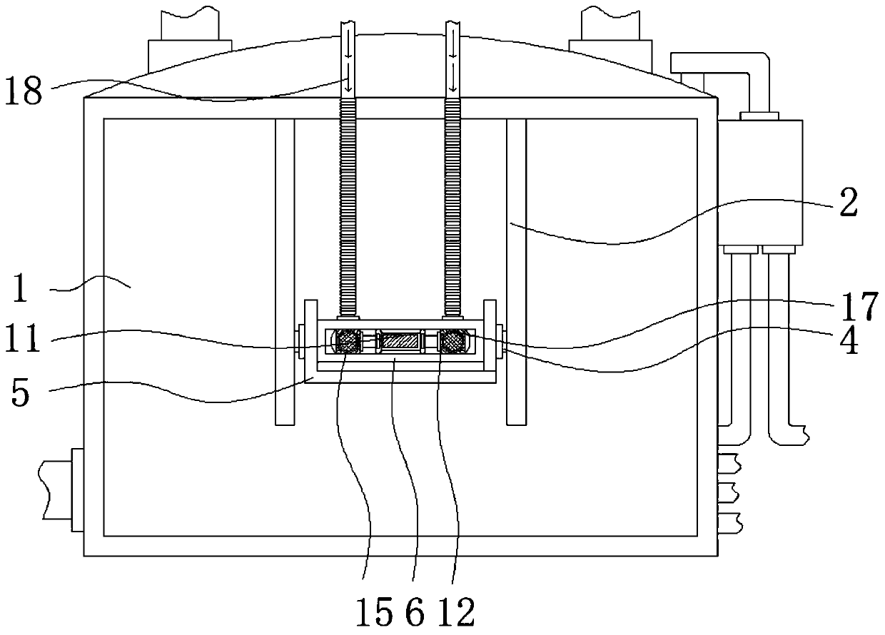 Emulsification treatment device of crude oil dewatering and sedimentation tank
