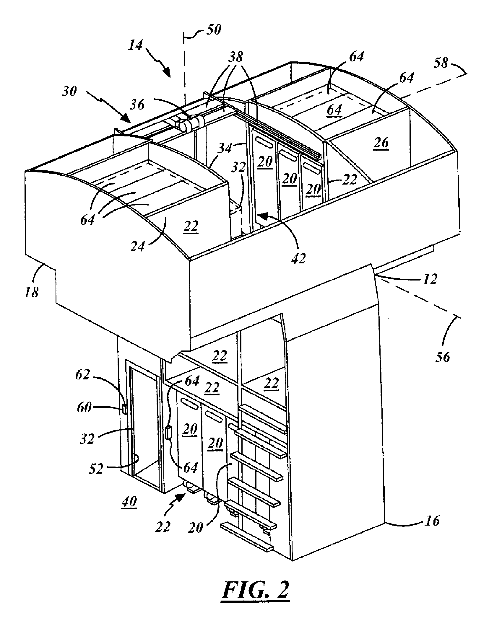Aircraft cart transport and stowage system