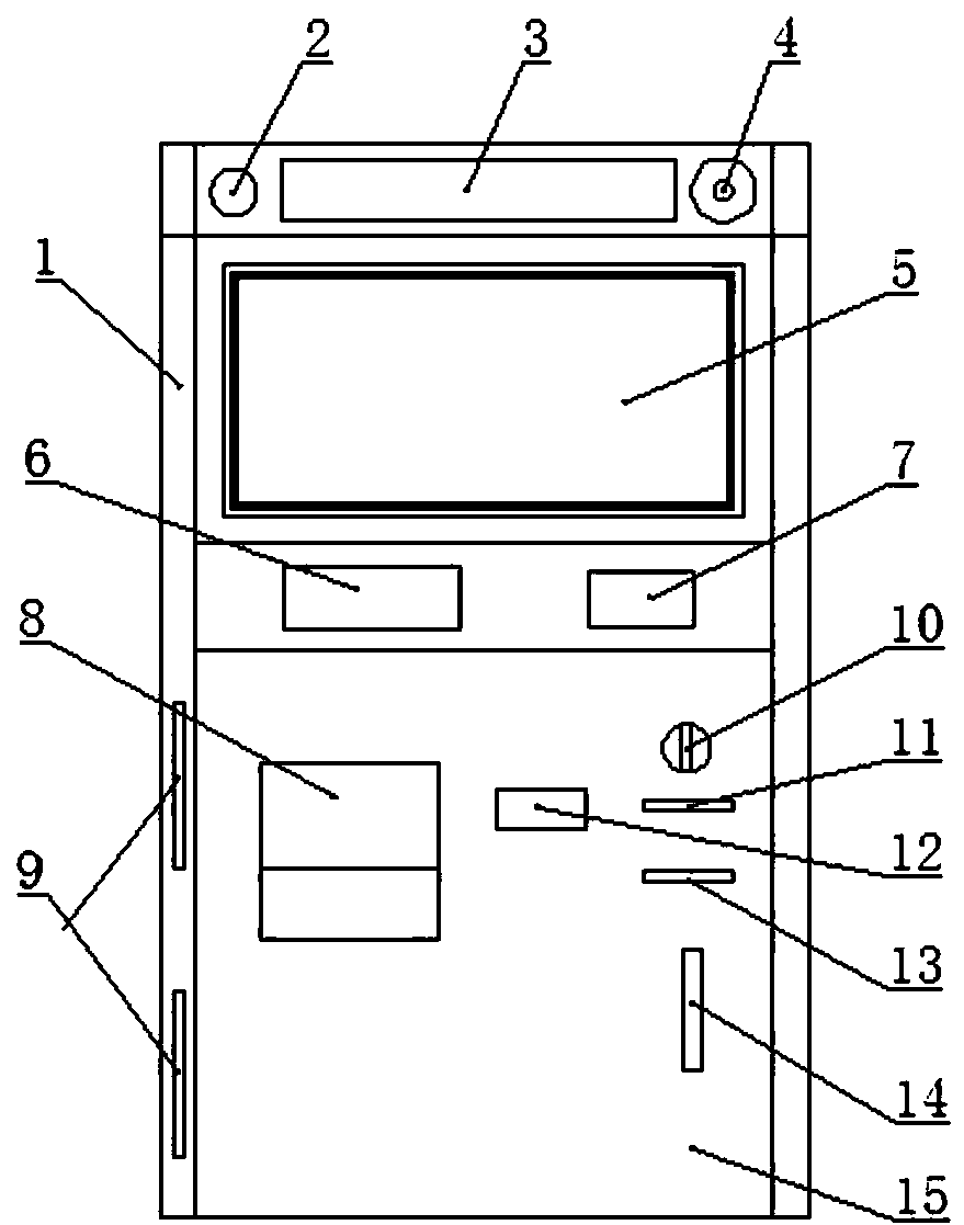 Automatic BRT (bus rapid transit) card-vending machine case