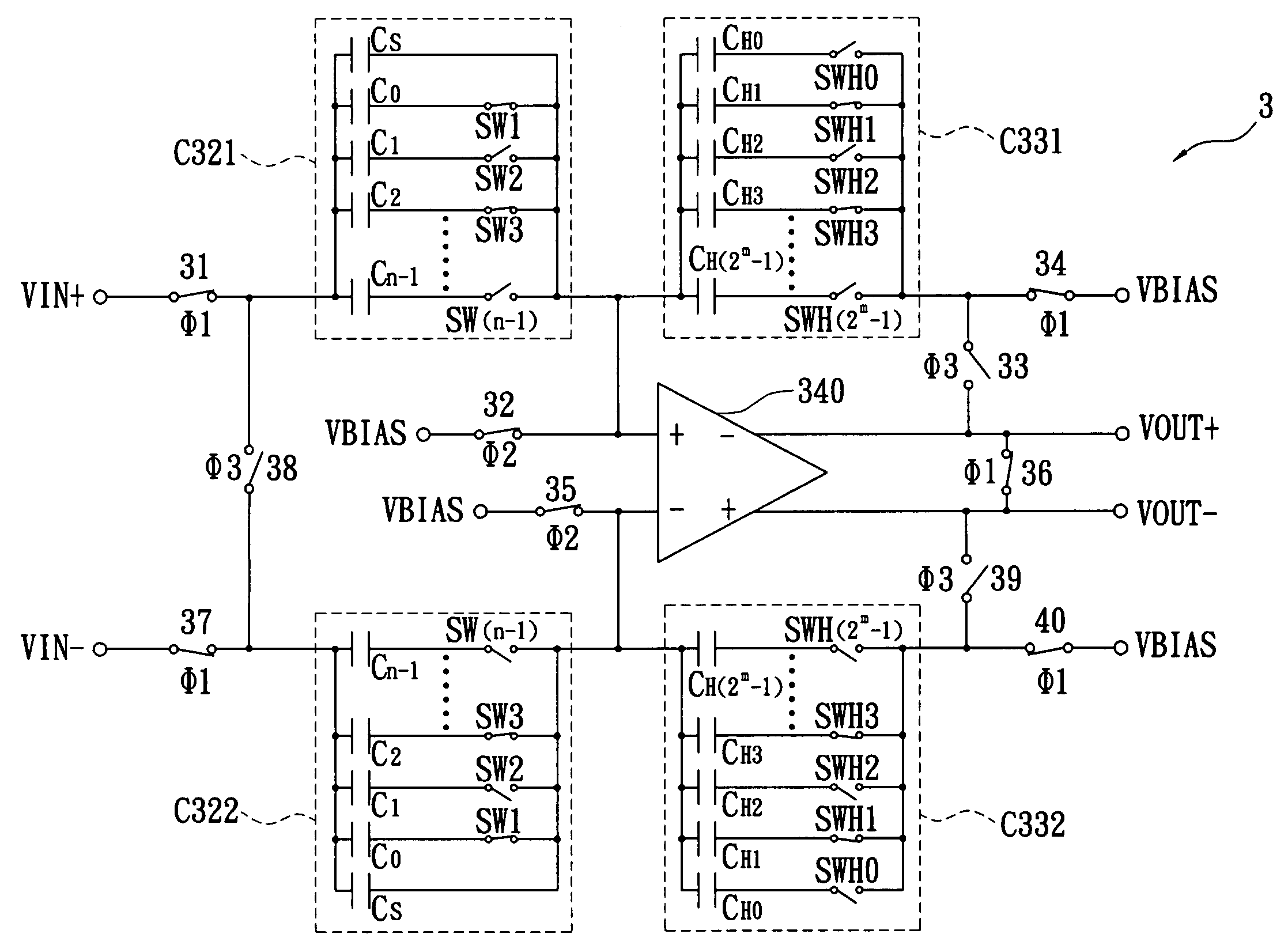 Linear programmable switch-capacitance gain amplifier