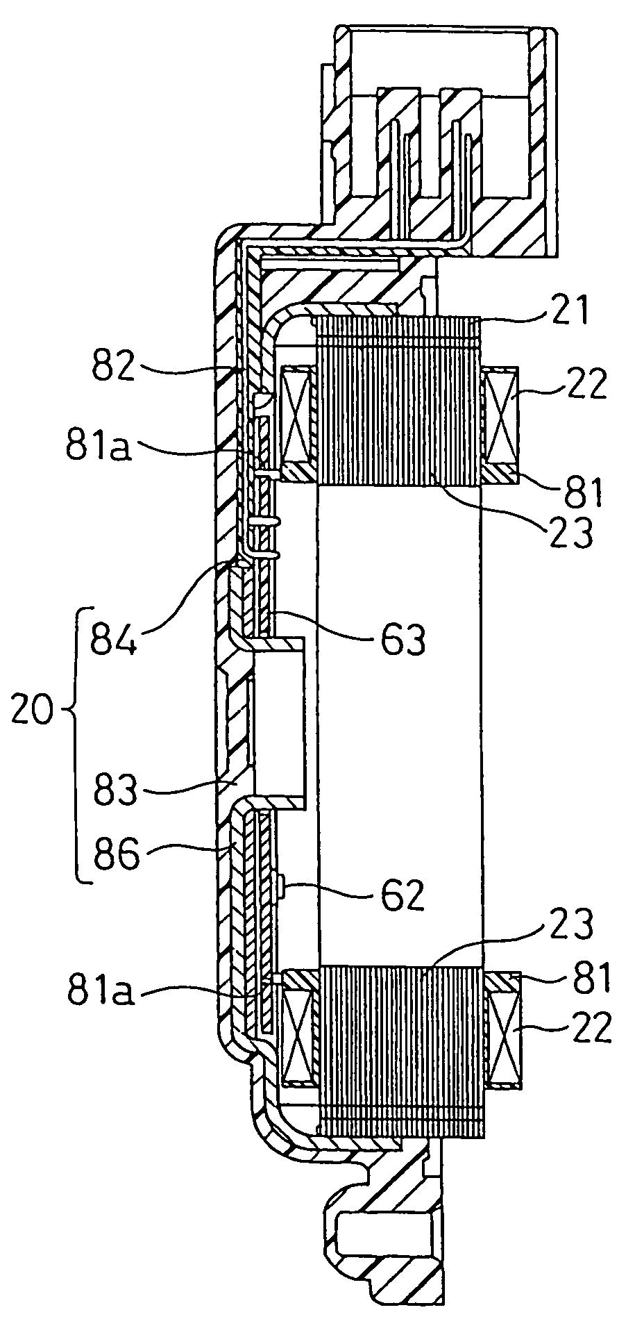 Brushless synchronous motor