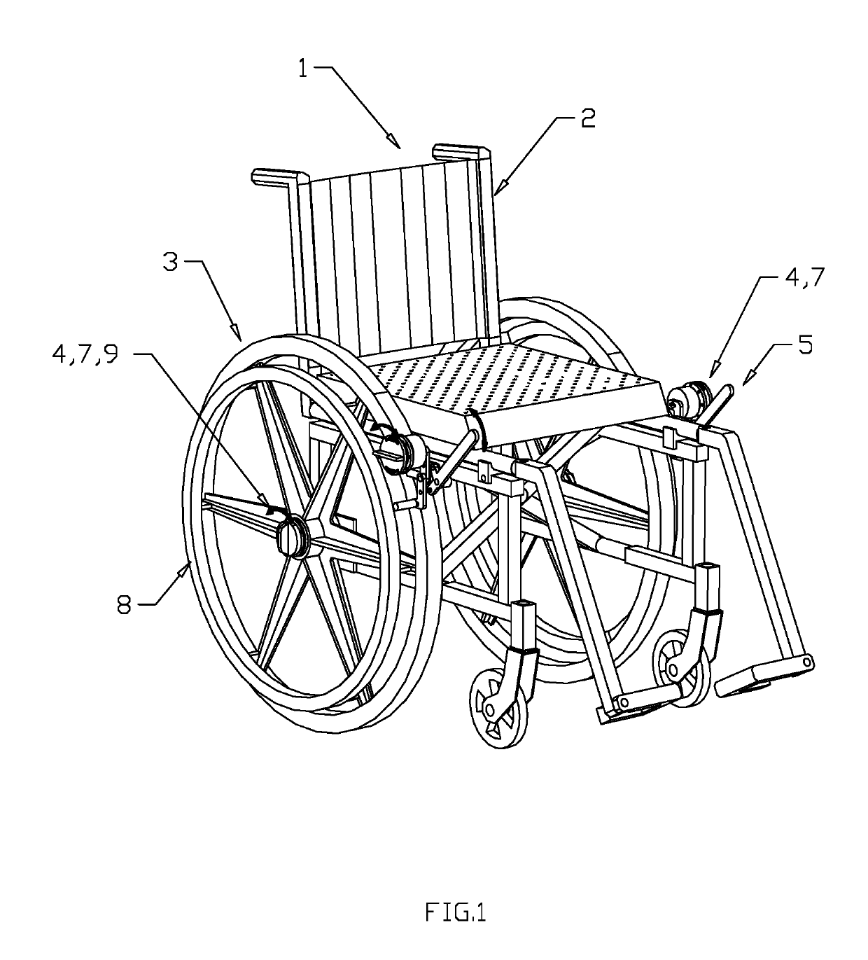 Anti-rollback wheelchair device