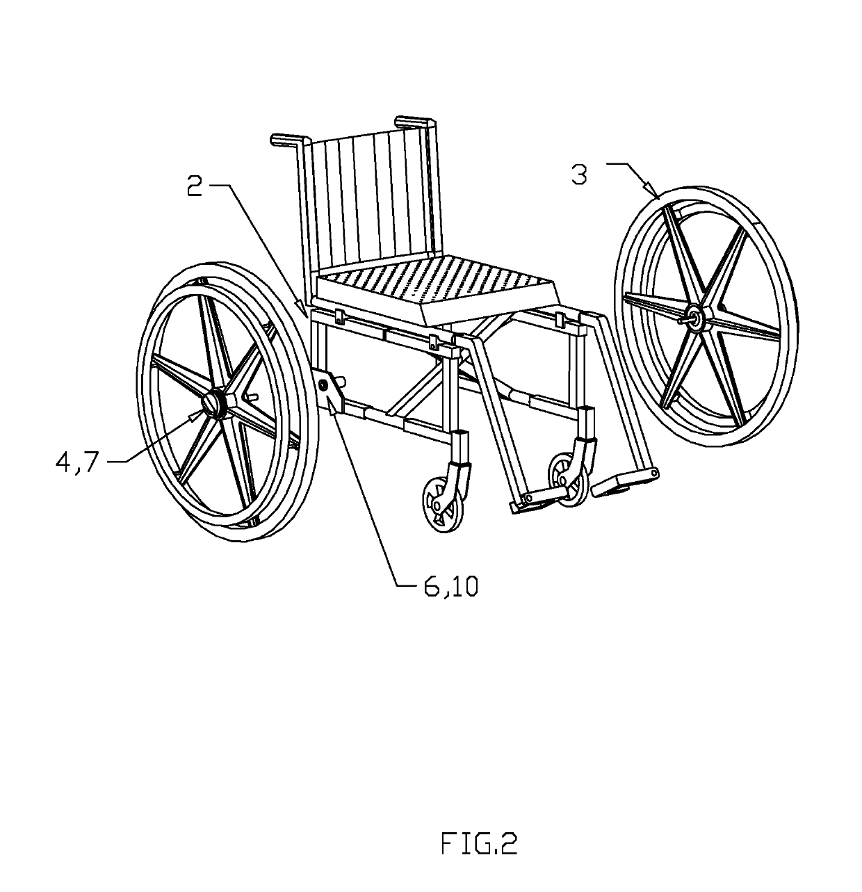 Anti-rollback wheelchair device