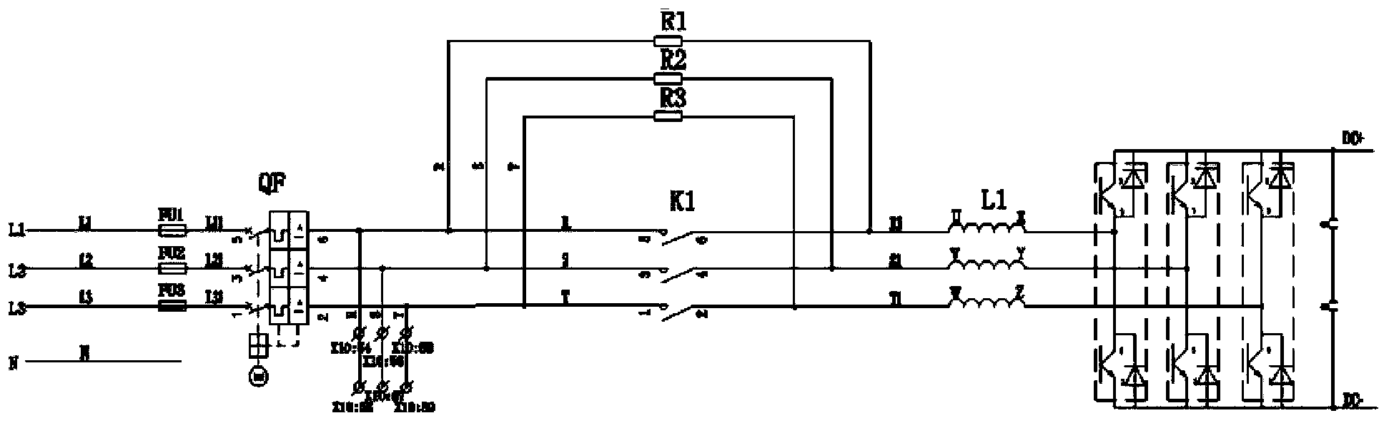 Multi-motor-driving frequency-converting energy-saving device based on common DC bus and pumping unit