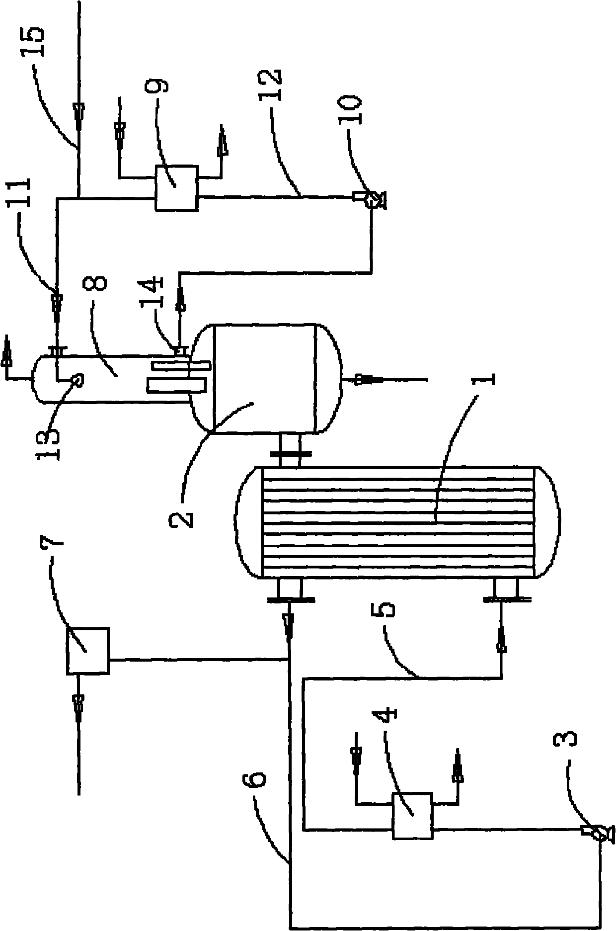 Improved device of low-pressure system of carbon dioxide air stripping urea device