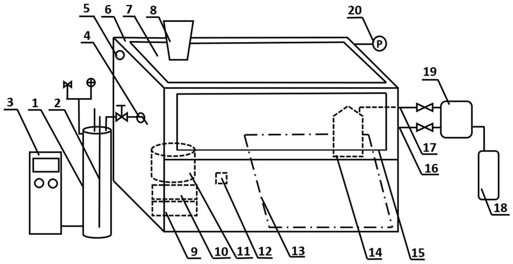 A high-temperature sodium combustion reaction experimental device