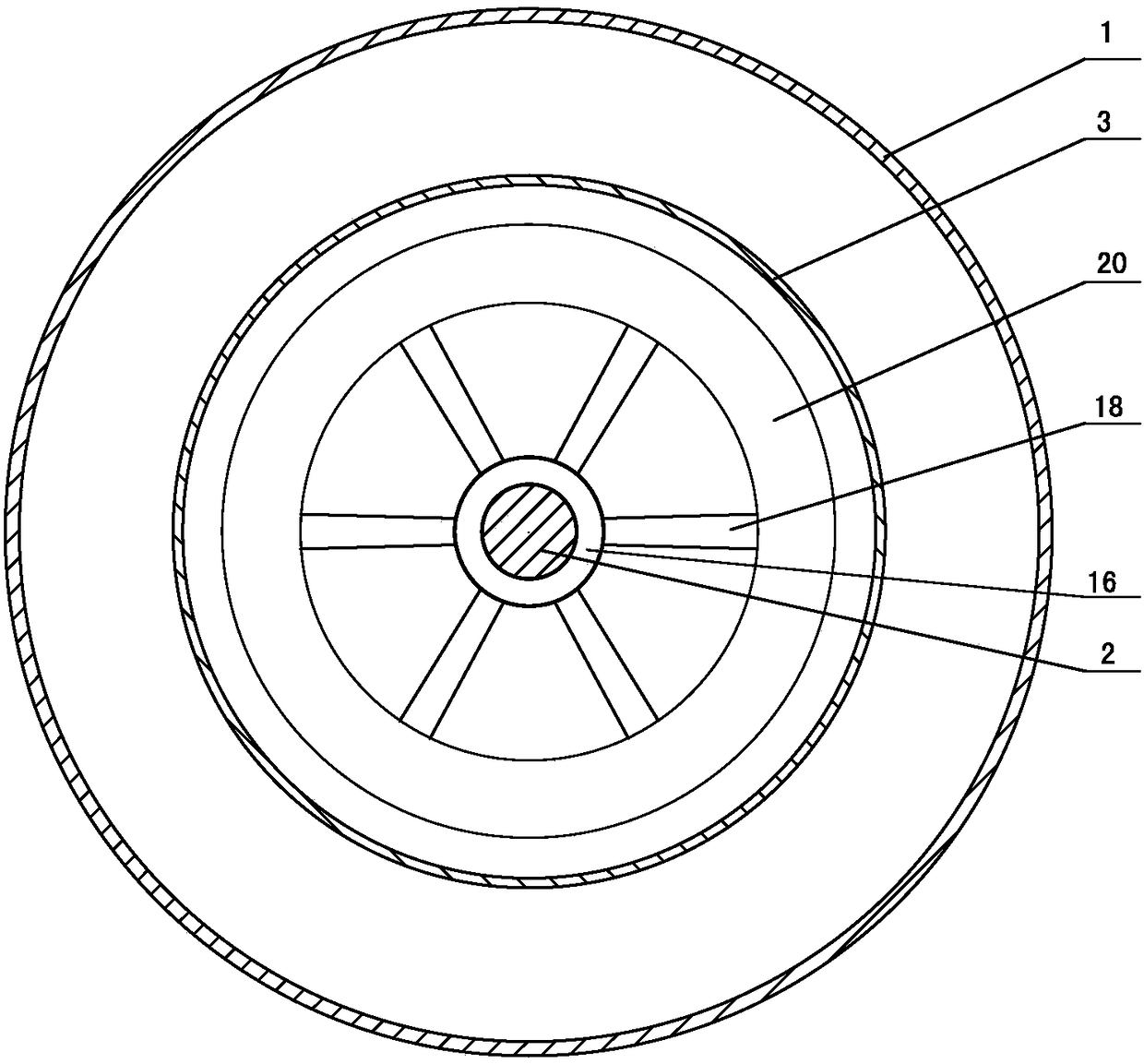 Hub motor driving wheel provided with brake device
