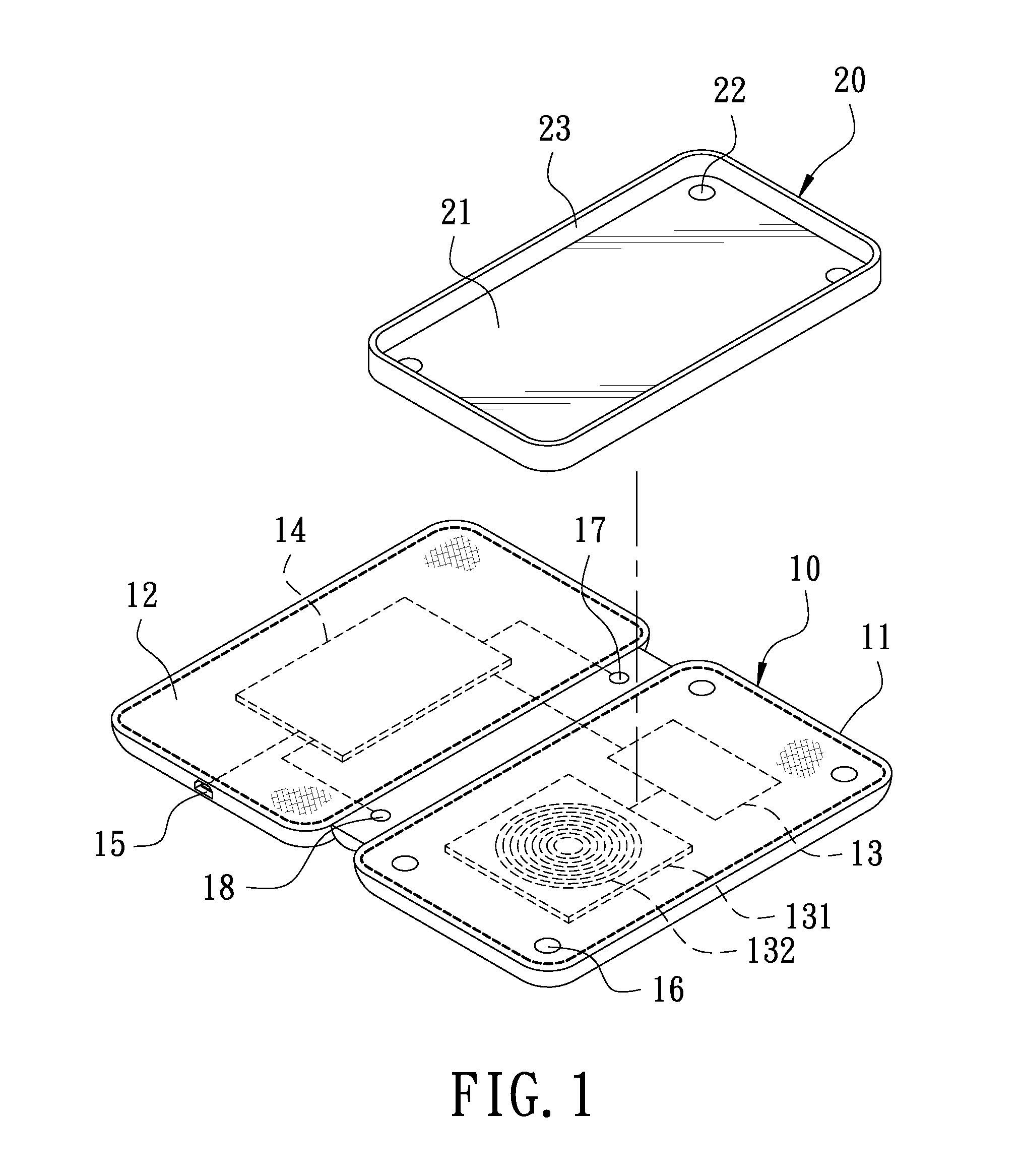 Cell phone protector having wireless charging and discharging function