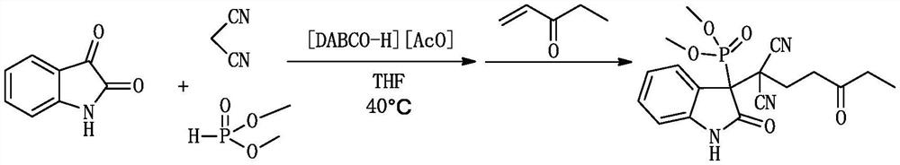 Synthesis method of (1,1-dicyano-4-oxygen)-hexyl-3-oxindole phosphonite diethyl and its derivatives