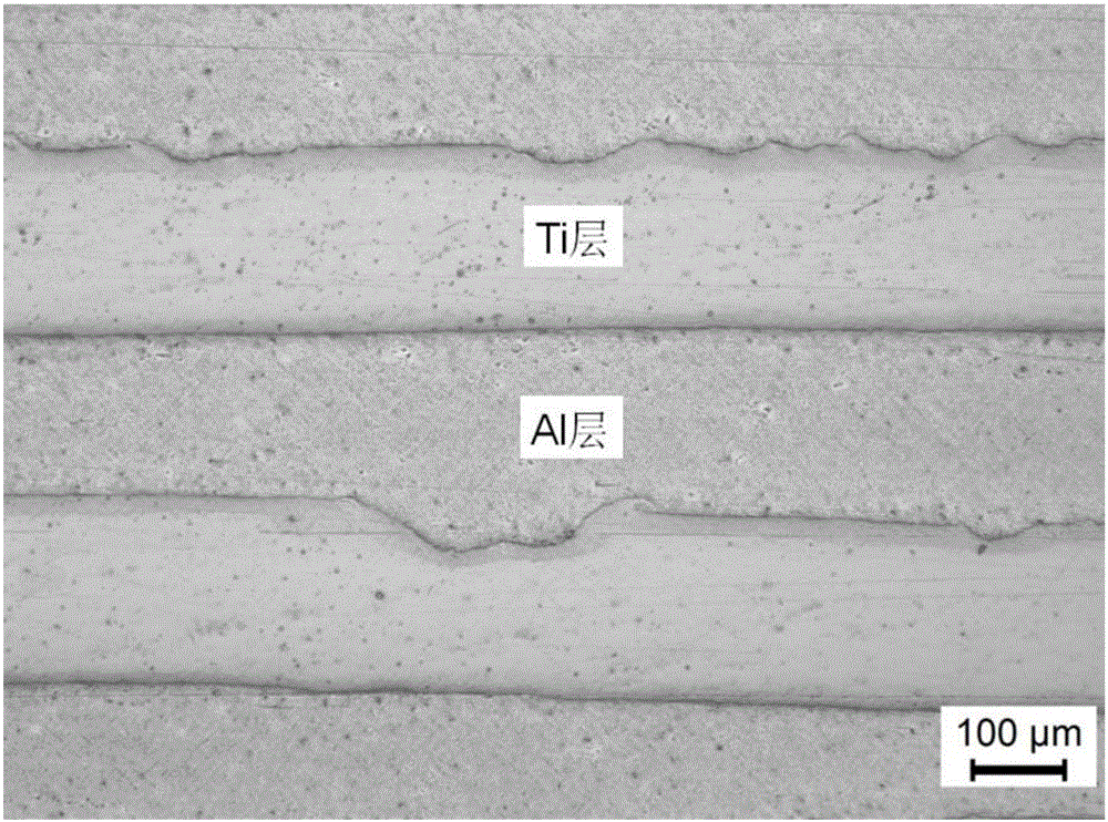 Rapid preparation method of composite material Ti/Al3Ti based on ultrasonic consolidation forming as supplementary means