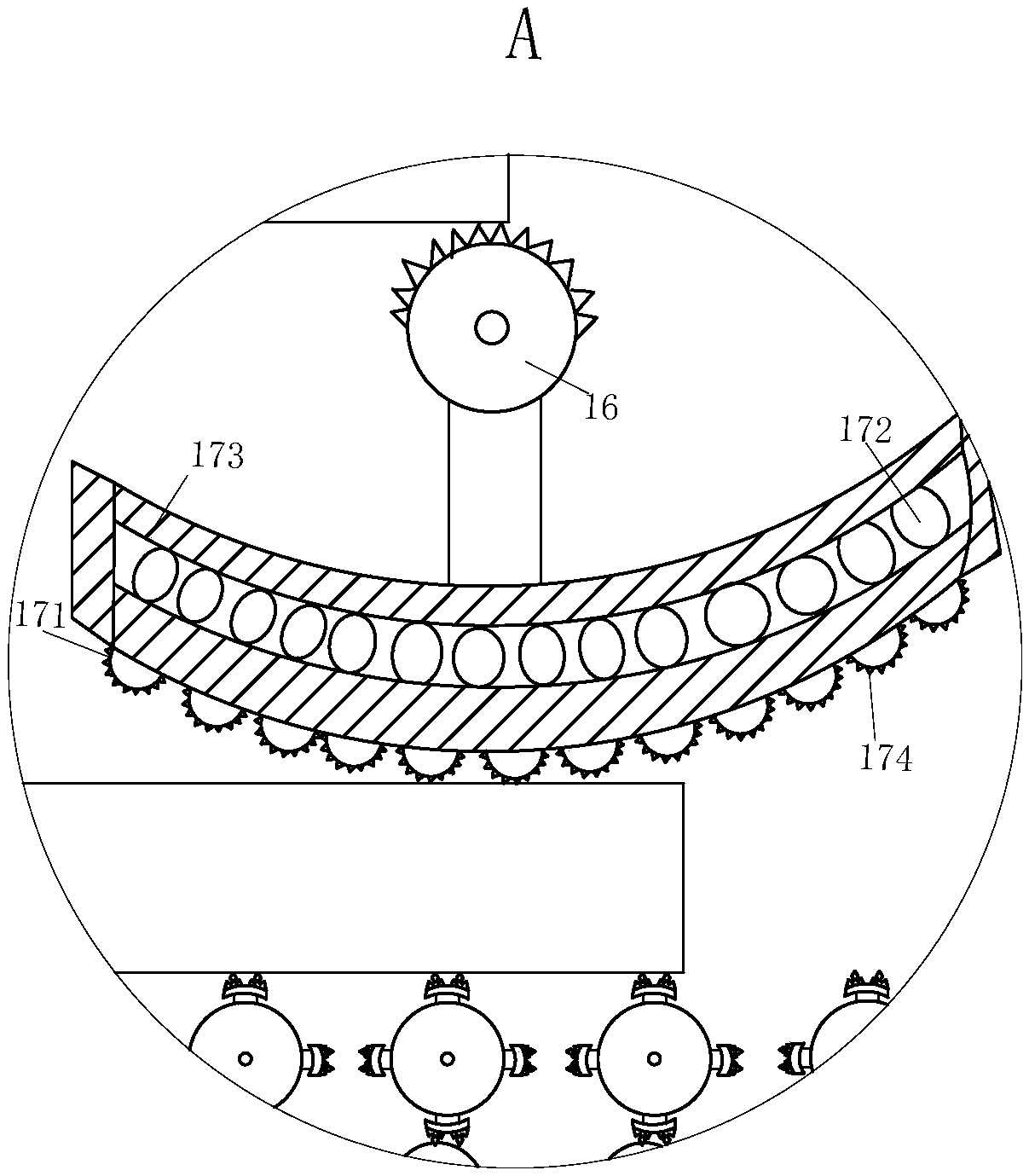 Plate surface treatment device