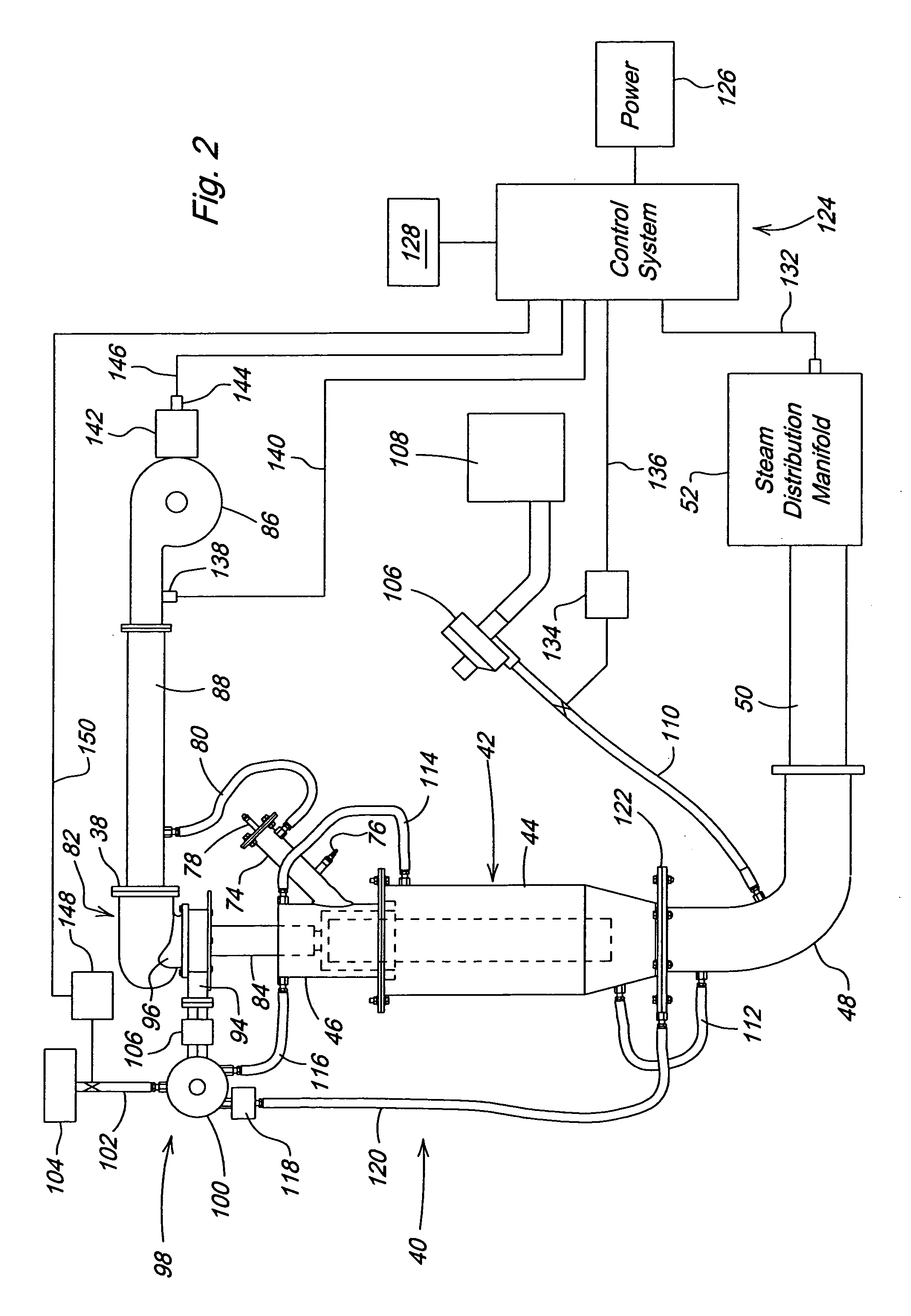 Using an estimated heat output value of a direct-fired steam generator in controlling water flow to maintain a desired constant steam temperature