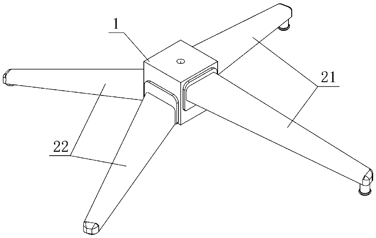 Stackable automatic leveling supporting leg structure
