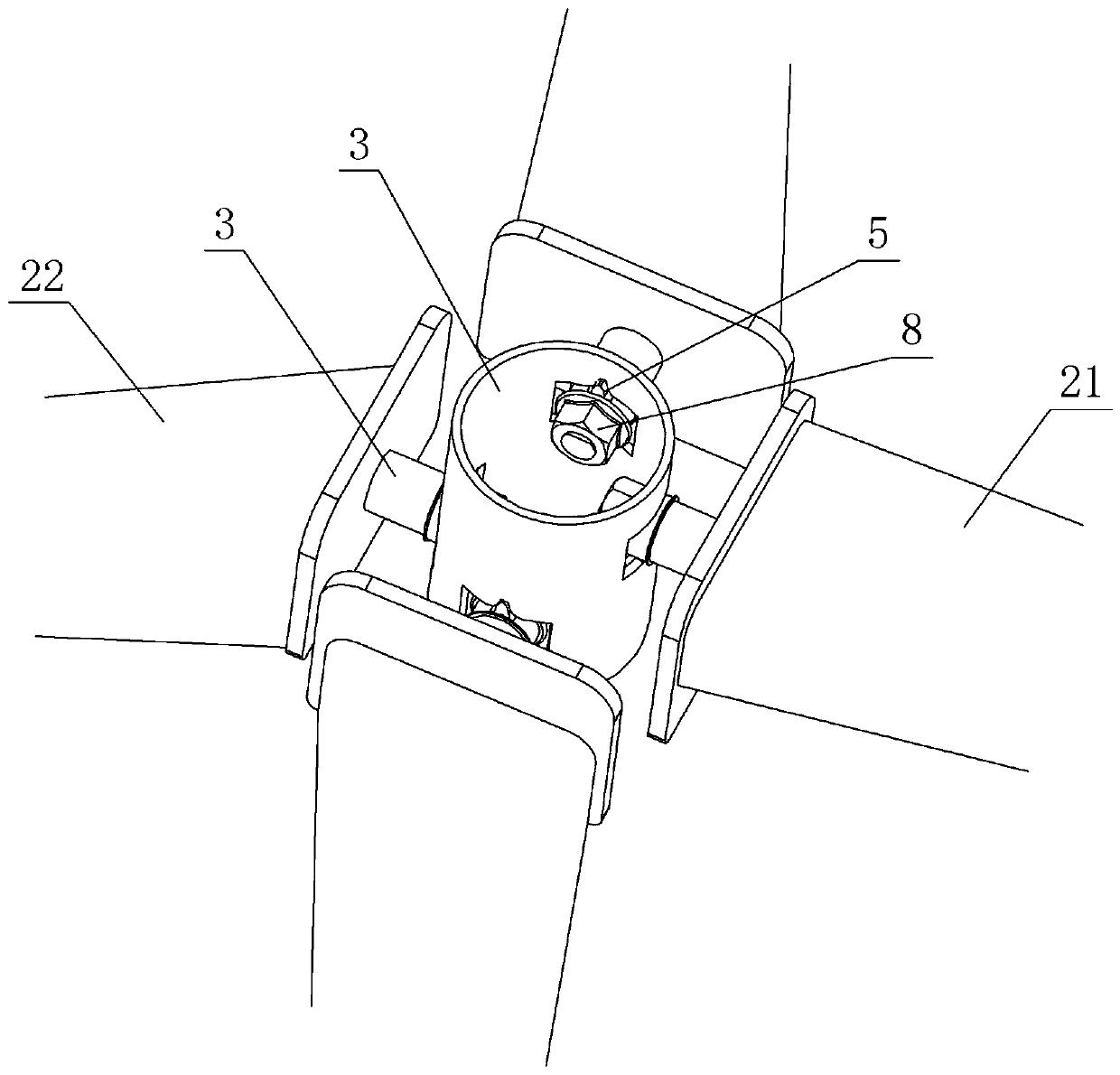 Stackable automatic leveling supporting leg structure