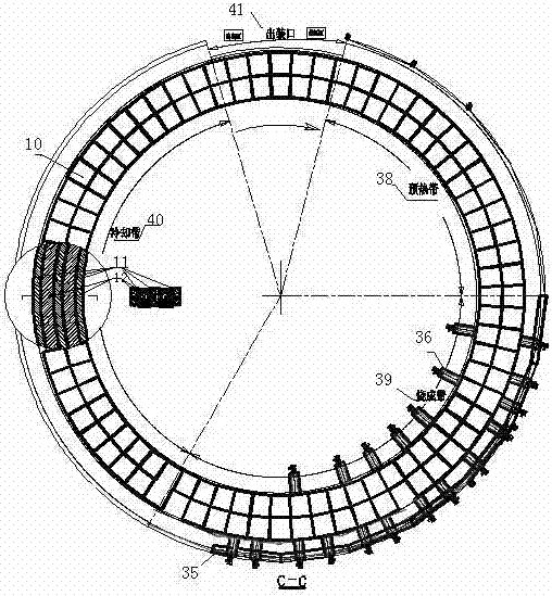 An energy-saving kiln with circular moving plates