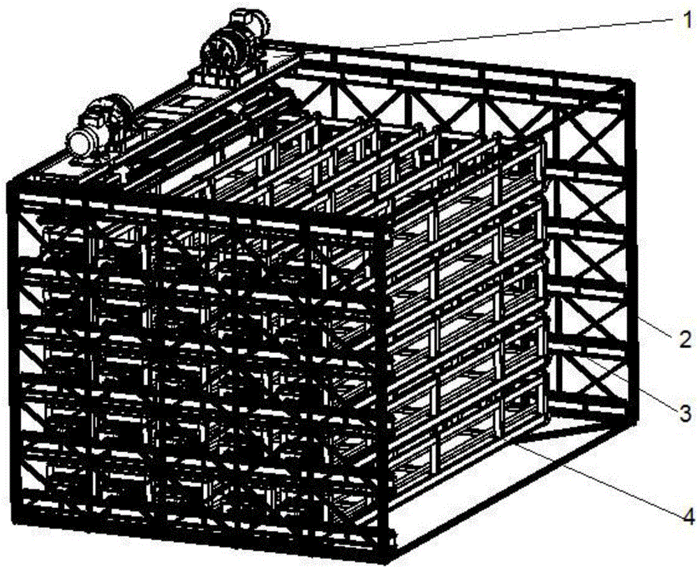 Intensive intelligent stereoscopic warehousing system for storing steel