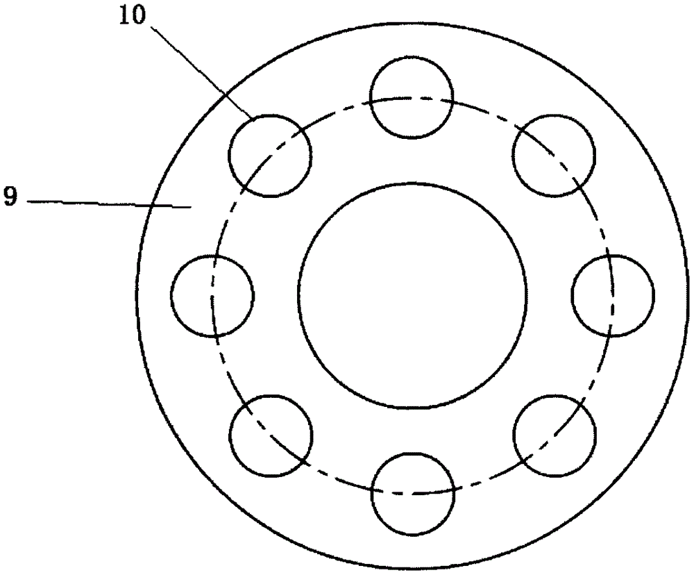 Bolt-tensioning-pretightened device and assembly formed by bolt-tensioning-pretightened device