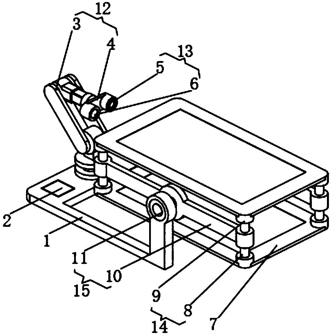 Dual-layer dense dot mode CT puncture assistant positioning device convenient to operate