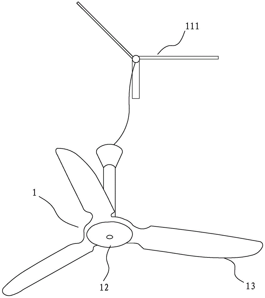 Low-voltage solar ceiling fan for switching power supply through remote control