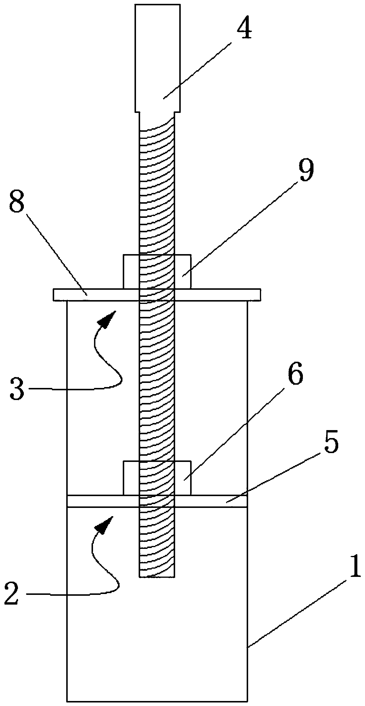 Height regulation tool and height regulation method used for sky train rail box girder elevation regulation