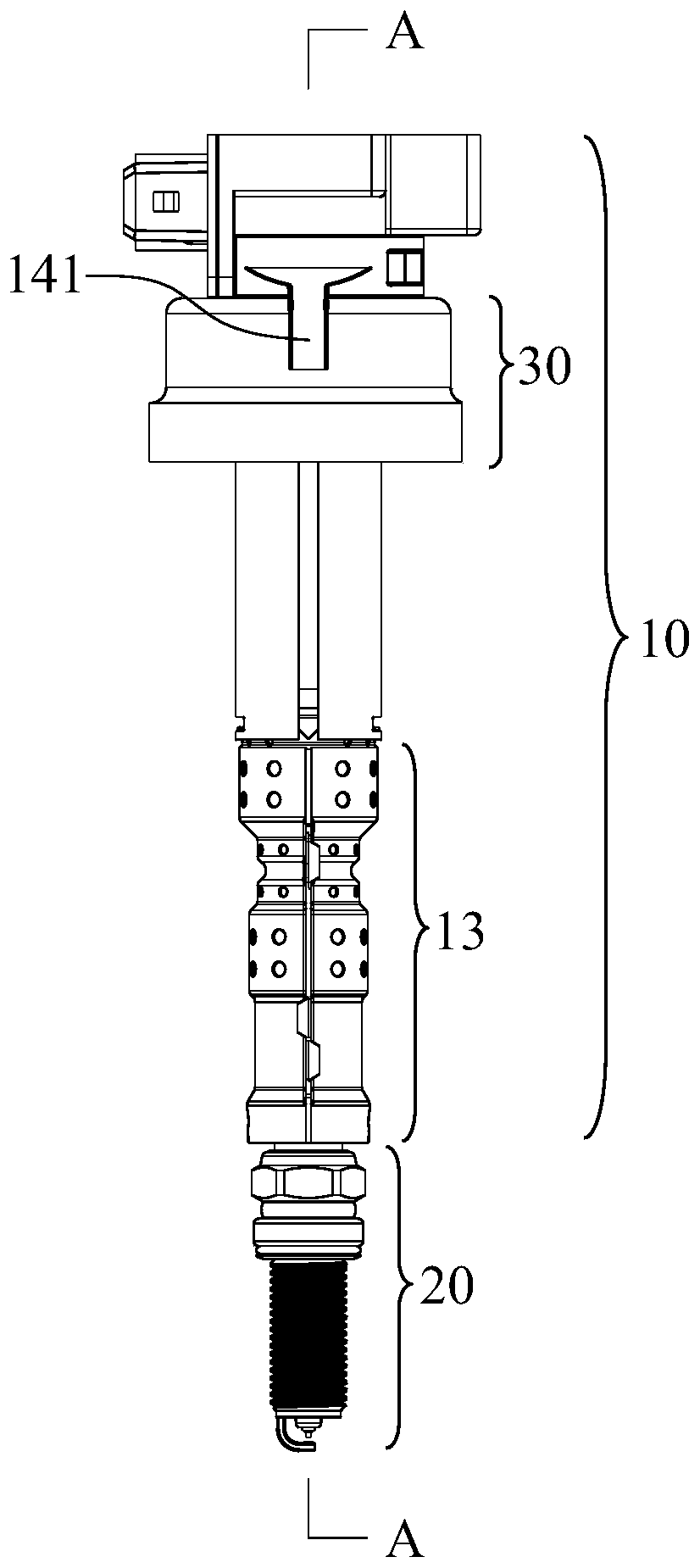Installation structure of the ignition coil