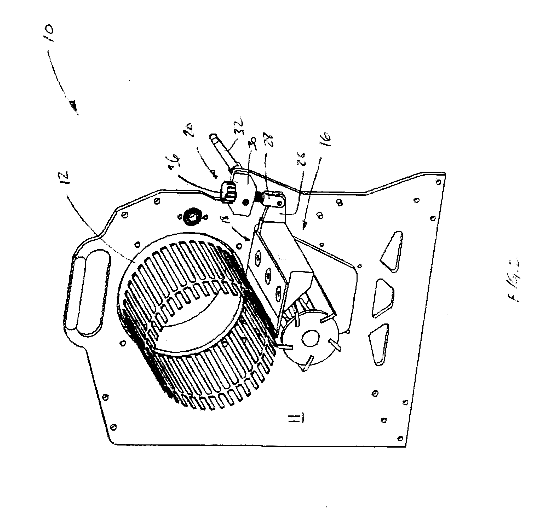 Blade mechanism for a plant material trimming device