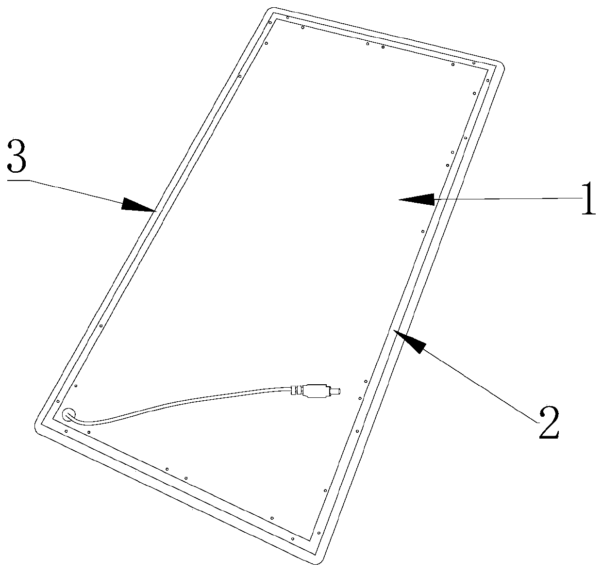 Panel type cleaning lamp adopting arc-shaped and seamless mounting