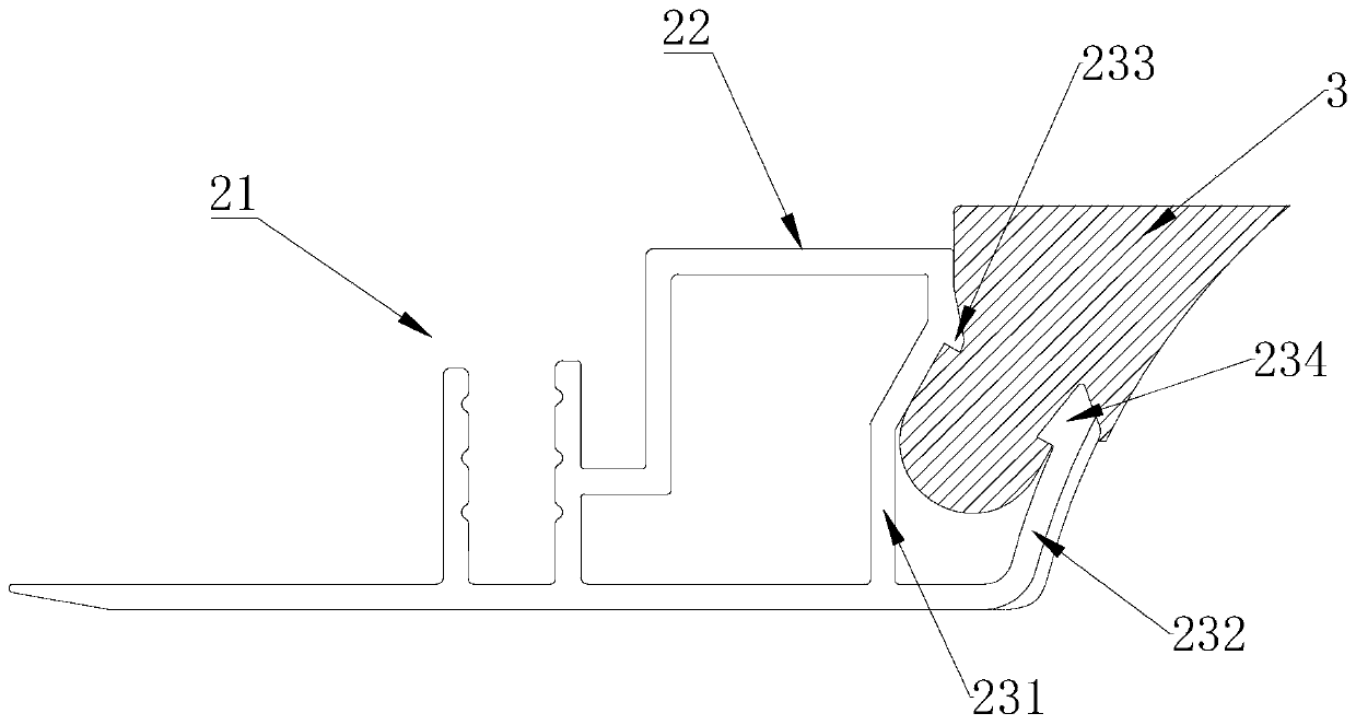 Panel type cleaning lamp adopting arc-shaped and seamless mounting