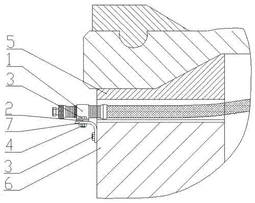 Fixing device of tyre valve of large-scale mining dumper